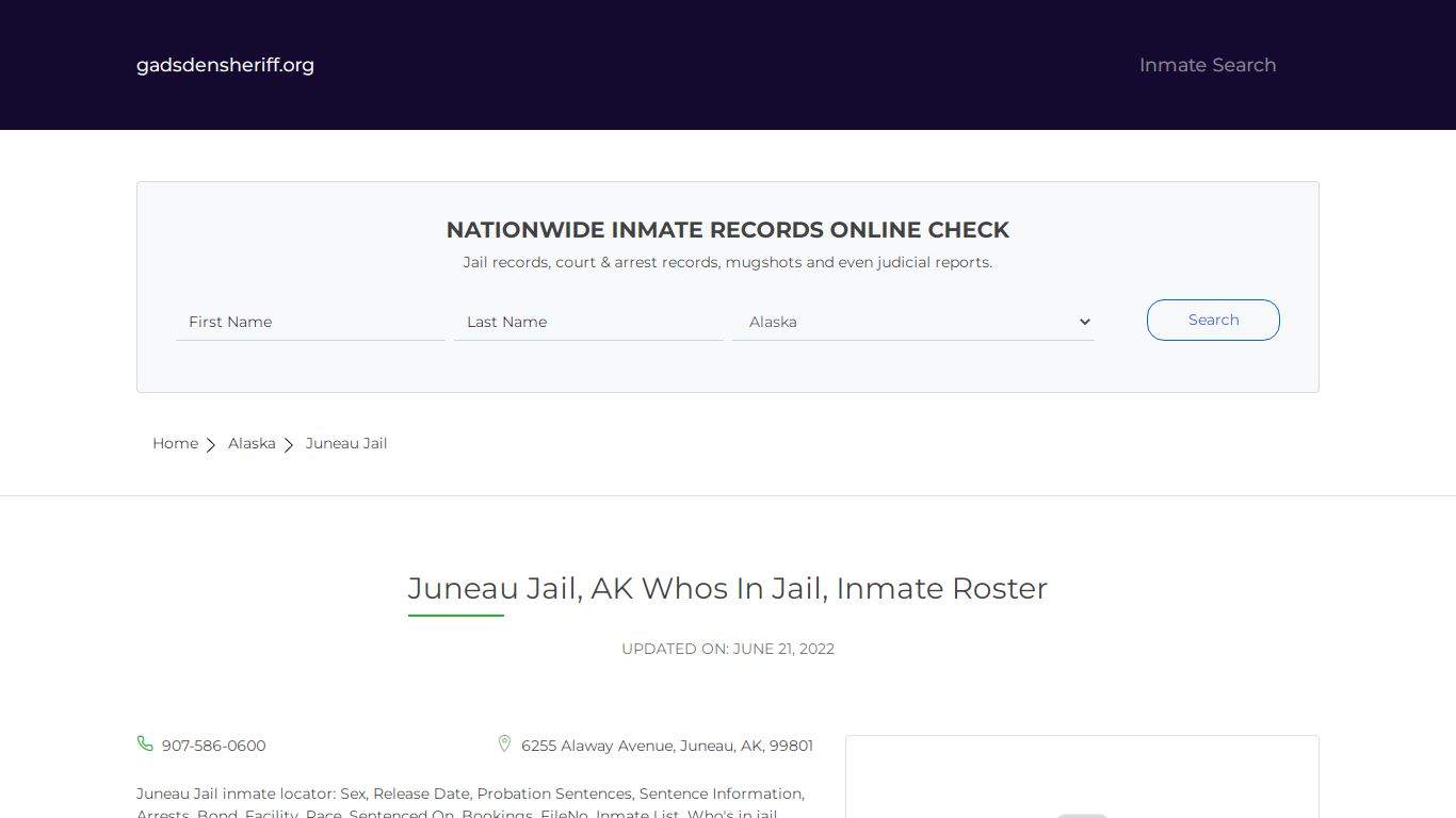 Juneau Jail, AK Inmate Roster, Whos In Jail